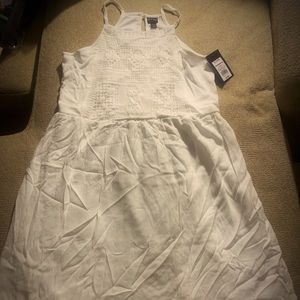 Girls white summer dress